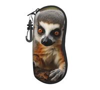HLBSDM Custodia per occhiali da sole con motivo scimmia per uomo e donna, in neoprene morbido con clip da cintura.