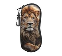 HLBSDM Custodia per occhiali da sole con simpatico bulldog francese per uomo e donna, in neoprene morbido con clip da cintura.