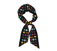 HLBSDM Dadi a sei facce con motivi diversi Immagine Sciarpa alla moda da donna Adatta come sciarpe foulard per capelli fasce per capelli fasce per capelli fasce per mani Nero Taglia unica