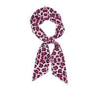 HLBSDM Fascia per capelli da donna, sciarpa sottile multiuso per il collo, fascia antisudore per corsa e atletica, fascia per capelli, fascia per il collo, stampa leopardata a schizzi di vernice rosa
