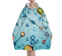 HLBSDM Felpa con cappuccio oversize indossabile con cappuccio, coperta con cappuccio, astrazione, biologia, chimica, per adulti, donne e uomini