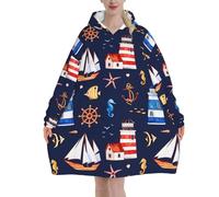 HLBSDM Felpe con cappuccio con motivo classico pied de poule per donne e uomini, coperte con cappuccio oversize indossabili per adulti, morbide e calde