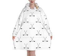 HLBSDM Felpe con cappuccio con motivo classico pied de poule per donne e uomini, coperte con cappuccio oversize indossabili per adulti, morbide e calde