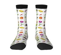 HLBSDM Introduzione di vari calzini divertenti con stampa di verdure per uomini e donne, per golf, campeggio, escursionismo, attività all'aperto, sport per adulti