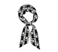 HLBSDM Io 1 Cancro 0 Sconfiggi il Cancro Coraggiosa Sopravvissuta Sciarpa lunga a righe leggere e sottili per donna Sciarpa da collo versatile e alla moda per l'uso quotidiano