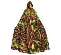 HLBSDM Mantello con cappuccio a forma di pianta carnivora, costume unisex per Halloween e festività, per adulti.