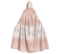 HLBSDM Mantello con cappuccio a forma di rosa e foglie da 59 pollici, unisex, per Halloween, per diavolo, strega, mago, Halloween, Natale, cosplay.