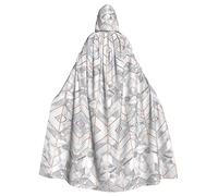 HLBSDM Mantello con cappuccio a forma di rosa e foglie da 59 pollici, unisex, per Halloween, per diavolo, strega, mago, Halloween, Natale, cosplay.