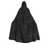 HLBSDM Mantello con cappuccio astratto a tema scienza e chimica, unisex, per Halloween e festività, ideale per adulti.