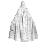HLBSDM Mantello lungo con stampa a muro di mattoni per uomo e donna, mantello con cappuccio per Halloween, costume medievale/rinascimentale/da strega