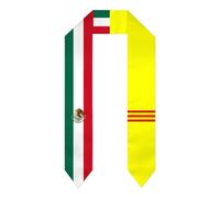 HLBSDM Mix di bandiere del Messico e del Vietnam del Sud, stole, scialli, fasce e foulard per studenti internazionali.