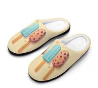 HLBSDM Pantofole da casa invernali calde antiscivolo da donna, per interni ed esterni, con suola in gomma, modello Dolci ghiaccioli estivi a forma di cardinale rosso invernale su ramo