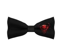 HLBSDM Papillon classico da uomo con teschio malvagio in metallo e morte, regolabile, pre-annodato, per occasioni formali, affari, matrimoni e feste