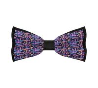 HLBSDM Papillon da uomo con farfalla a forma di fungo al neon colorato, 1, classico, regolabile, pre-annodato, per matrimoni, regali aziendali