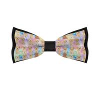 HLBSDM Papillon da uomo con motivo a nido d'ape, a forma di cane Labradoodle colorato, classico, regolabile, pre-annodato, per matrimoni, regali aziendali