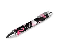 HLBSDM Penna a sfera da ufficio alla moda unisex, punta fine da 0,5 mm, inchiostro nero, penna per scrittura, motivo: cuore rosa, fenicottero, 1 pezzo