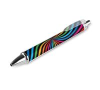 HLBSDM Penna a sfera per ufficio alla moda, punta fine da 0,5 mm, inchiostro nero, penna per scrittura, colorata, brillante, arcobaleno, tie-dye, spirale, 1 pezzo