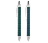 HLBSDM Penna a sfera retrattile Clan Morrison Tartan, punta fine da 0,5 mm, penna a scatto resistente in policarbonato con clip per uso quotidiano.
