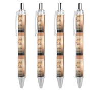 HLBSDM Penna a sfera retrattile con punta fine da 0,5 mm, resistente, con clip e scritta Healing Scriptures Bible Faith God Verses, ideale per l'uso quotidiano.