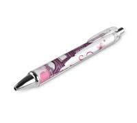 HLBSDM Penna a sfera retrattile di alta qualità con scrittura e inchiostro ad asciugatura rapida, motivo: Torre Eiffel di Parigi, 1 pezzo