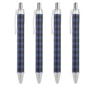 HLBSDM Penna a sfera retrattile Scottish Clan Home Hume Tartan Plaid, punta fine da 0,5 mm, penna a scatto resistente in policarbonato con clip per uso quotidiano.