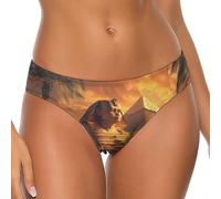 HLBSDM Perizoma con Stampa della Grande Sfinge e delle Piramidi di Giza, Perizoma con Stampa dell'antico Egitto, per Donna, Intimo Sexy con Schiena a T