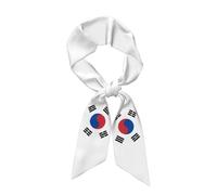 HLBSDM Sciarpa con 6 bandiere nazionali della Corea per donna, sciarpa alla moda per il collo, elastico per capelli, nastro, fascia per capelli, foulard, accessori per borse.