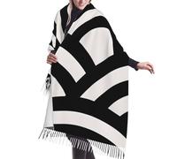 HLBSDM Sciarpa in cashmere con frange a quadri grigi e rosa con fiori di camomilla. Le sciarpe di seta per autunno e inverno sono l'accessorio di abbigliamento più caldo e morbido, poncho e scialle.