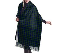HLBSDM Sciarpa lunga da donna Clan Dalrymple Tartan Cashmere Feel Scialle Avvolgente Sciarpa calda invernale 77x27 pollici