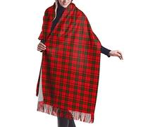 HLBSDM Sciarpa lunga da donna Clan Dalrymple Tartan Cashmere Feel Scialle Avvolgente Sciarpa calda invernale 77x27 pollici