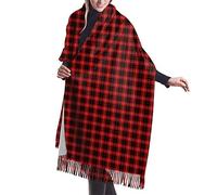 HLBSDM Sciarpa lunga da donna Clan Dalrymple Tartan Cashmere Feel Scialle Avvolgente Sciarpa calda invernale 77x27 pollici