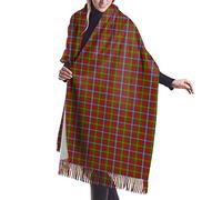 HLBSDM Sciarpa lunga da donna Clan Forsyth Tartan Cashmere Feel Scialle Sciarpa invernale calda 77x27 pollici