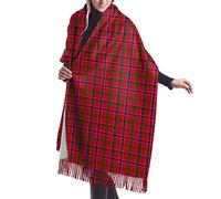 HLBSDM Sciarpa lunga da donna Clan Matheson Tartan Cashmere Feel Scialle Sciarpa invernale calda 77x27 pollici