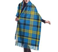 HLBSDM Sciarpa lunga da donna Clan Somerville Tartan Cashmere Feel Scialle Sciarpa invernale calda 77x27 pollici