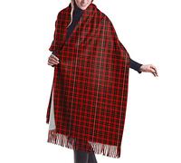 HLBSDM Sciarpa lunga da donna Hay Clan Tartan Cashmere Feel Scialle Sciarpa invernale calda 77x27 pollici
