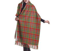 HLBSDM Sciarpa lunga da donna in tartan scozzese Clan Craig, in cashmere, calda sciarpa invernale, 77x27 pollici