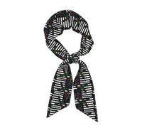 HLBSDM Sciarpa lunga e leggera da donna con bandiera americana e nastri per la sensibilizzazione contro il cancro, sciarpa da collo versatile e alla moda per l'uso quotidiano.