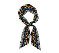 HLBSDM Sciarpa lunga e leggera da donna con simbolo dell'infinito arcobaleno e scritta Autistic Pride Autism Awareness Rainbow Infinity Symbol, versatile e alla moda, perfetta per l'uso quotidiano.