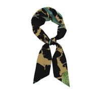 HLBSDM Sciarpa lunga in raso con foglie di palma e alberi tropicali hawaiani, ideale per l'estate e per tutti gli usi. Sciarpa da collo alla moda e versatile.