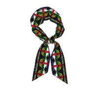 HLBSDM Sciarpa lunga, leggera e sottile, con teschio di re della Repubblica Centrafricana, stile vintage, per donna. Sciarpa versatile e alla moda per l'uso quotidiano.