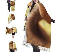 HLBSDM Sciarpa per donna Sciarpe leggere e morbide Uno stormo di fenicotteri Scialle Sciarpa invernale calda con frange