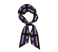 HLBSDM Sciarpe di seta per la testa da donna per il mese della consapevolezza sulla violenza domestica, fasce per capelli, bandane quadrate, foulard decorativi
