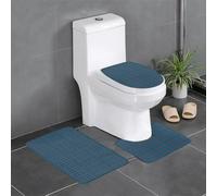 HLBSDM Set di 3 tappetini da bagno in flanella scozzese Clan Douglas: tappeto da bagno, copriwater e tappetino per vasca | Morbidezza come una nuvola