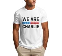 HLBSDM Siamo Charlie Kirk Shirts Hero Charlie Kirk Maglietta da Uomo