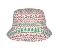 HLBSDM Simpatico Cappello a Secchiello con Fiocchi di Neve Natalizi per Uomo e Donna, Cappello a Secchiello Estivo da Viaggio, da Spiaggia, Unisex, per Esterni, da Pescatore Natalizio