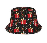HLBSDM Simpatico Cappello a Secchiello con Motivo a Fiocchi di Neve Natalizi per Uomo e Donna, Ideale per Viaggi Estivi, Vacanze di Natale, Cappello da Sole per Esterni, Cappello da Pescatore.