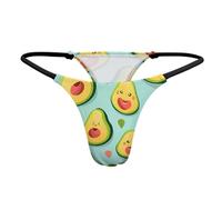 HLBSDM Slip Perizoma da Donna con Stampa Avocado e Amore, Modello T-Back, Sexy e provocante.