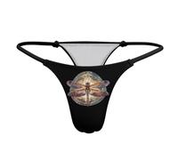 HLBSDM Slip Perizoma da Donna con Stampa di Libellula e Mandala, Modello T-Back, Sexy e provocante.