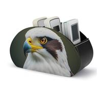 HLBSDM Spear Falcon, portatelecomando White Eagle, contenitore portatelecomando TV, organizer da scrivania in pelle, portapenne in PU, organizer per ufficio in soggiorno (5 scomparti)