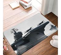 HLBSDM Tappetino per ingresso portaerei, resistente e adatto a tutte le condizioni atmosferiche, per esterni e interni, assorbente, antiscivolo, a basso profilo, 24" x 16"